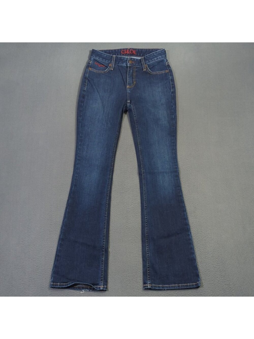 Kimes Ranch Jeans Women's 0x32 Blue Chloe Mid Rise Flare Bootcut Western Denim
